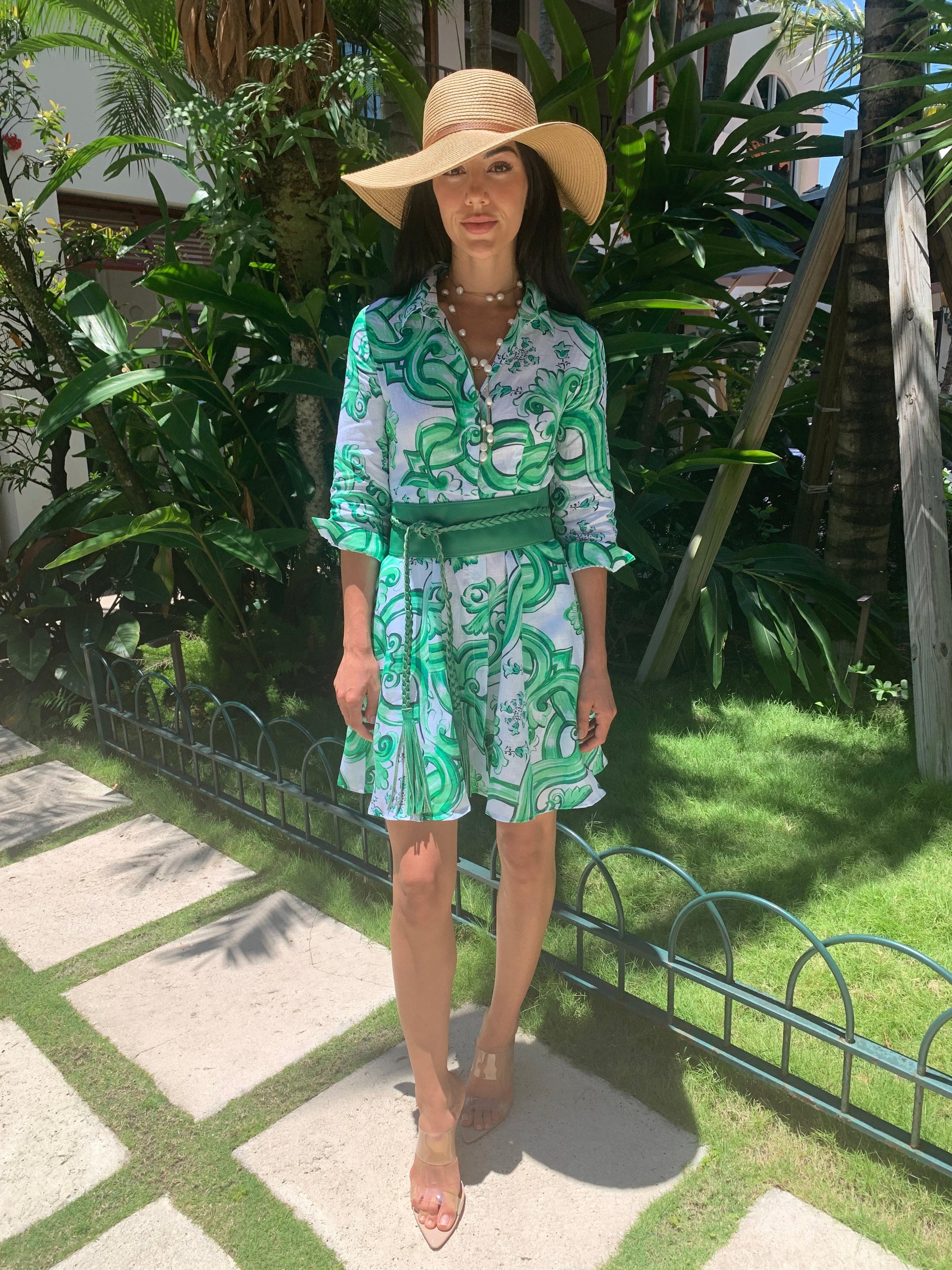 Shirt Dress Mini Linen Finta