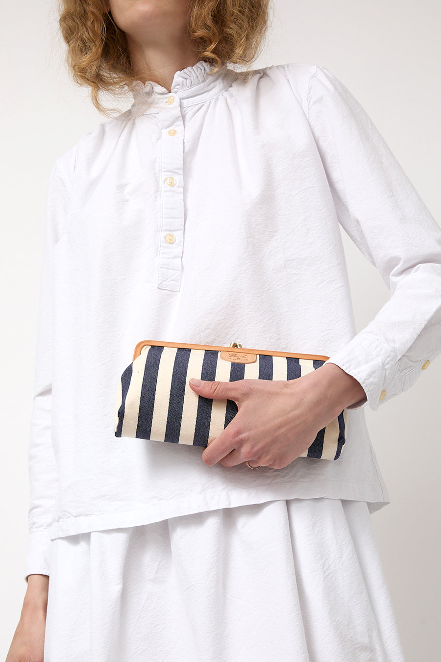 Il Bisonte Manuela Clutch in Riga Beige and Naturale