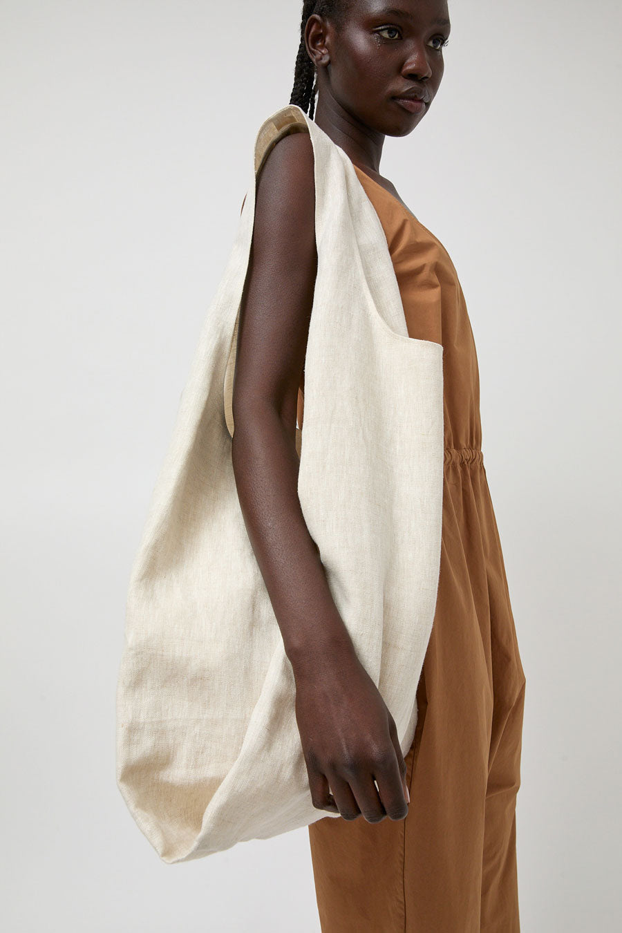 Modern Weaving XL Bound Linen Shopper in Oatmeal Linen