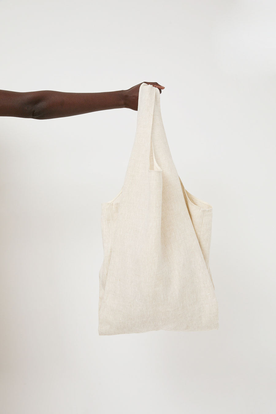 Modern Weaving XL Bound Linen Shopper in Oatmeal Linen
